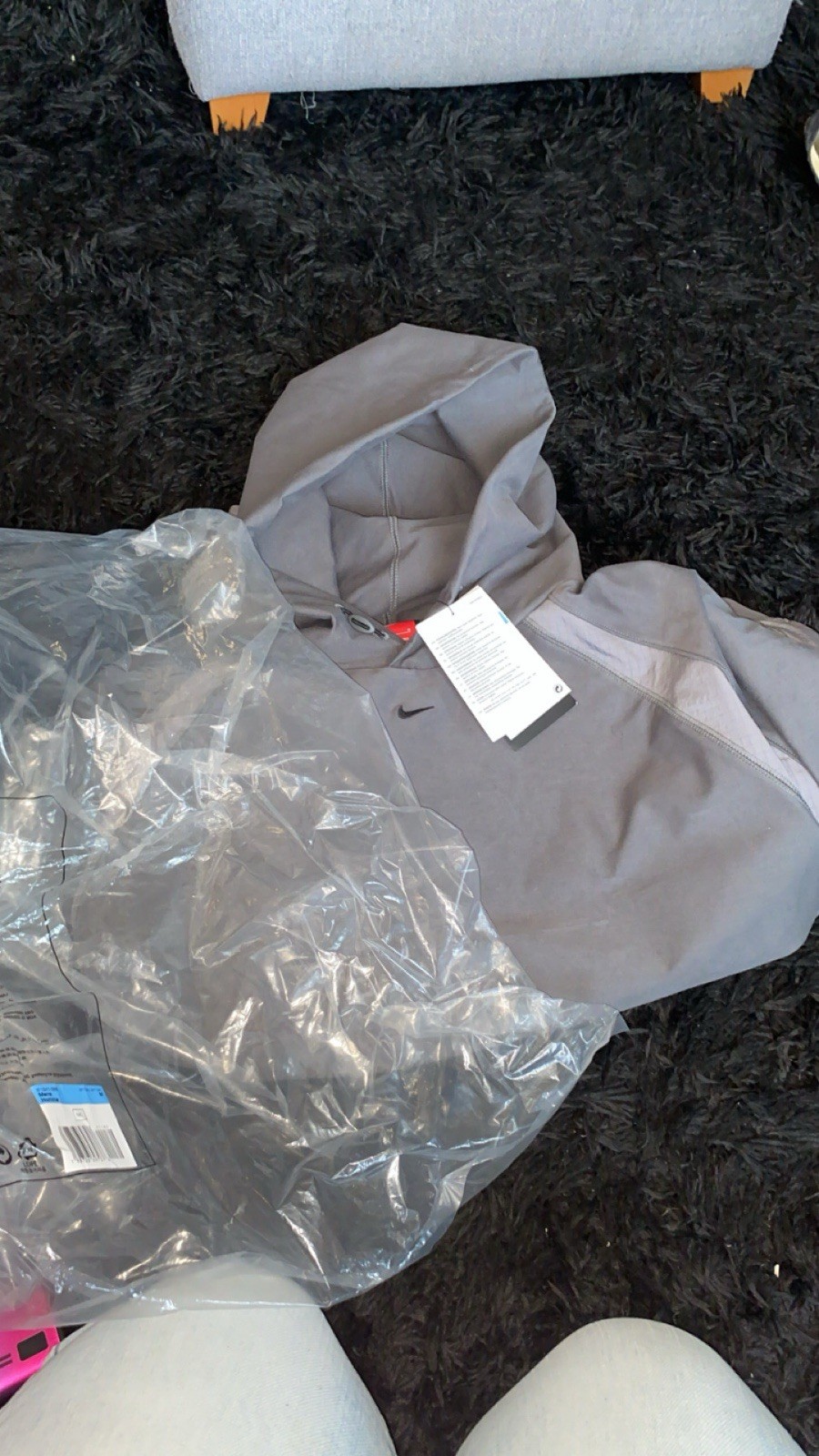 BNWT Nike Grey Windbreaker Hoodie – Size Medium – Tech Fleece Style – RRP £179 image 2