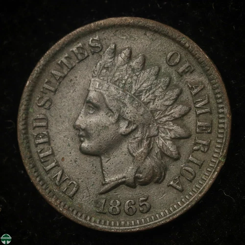 1865 Indian Head Small Cent - Fine Details: Dark
