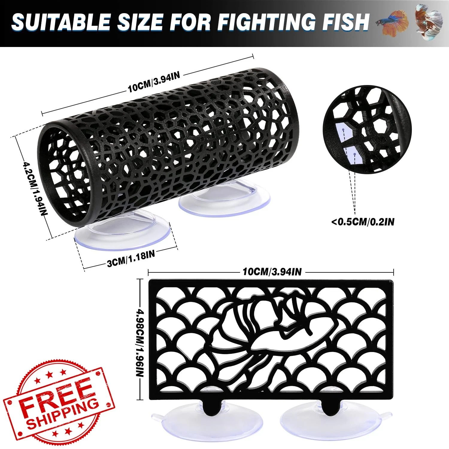 Abizoo Betta Fish Tank Accessories Decorations,Betta Tunnel Swim Tube Black S...
Opens in a new wind