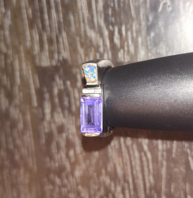 Vintage Sterling Silver Atasay Kuyumculuk Amethyst Diamond Opal Ring