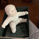 Vintage Department 56 Snowbabies Bisque Clip-On Christmas Ornament w Box — photo 1