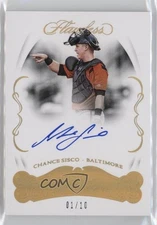 2018 Panini Flawless Debut Signatures Gold /10 Chance Sisco Rookie Auto RC