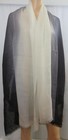 NEW Marina D'Este Collection Cashmere Scarf Black/White Ombre Stripe 30x60 NWT — photo 3