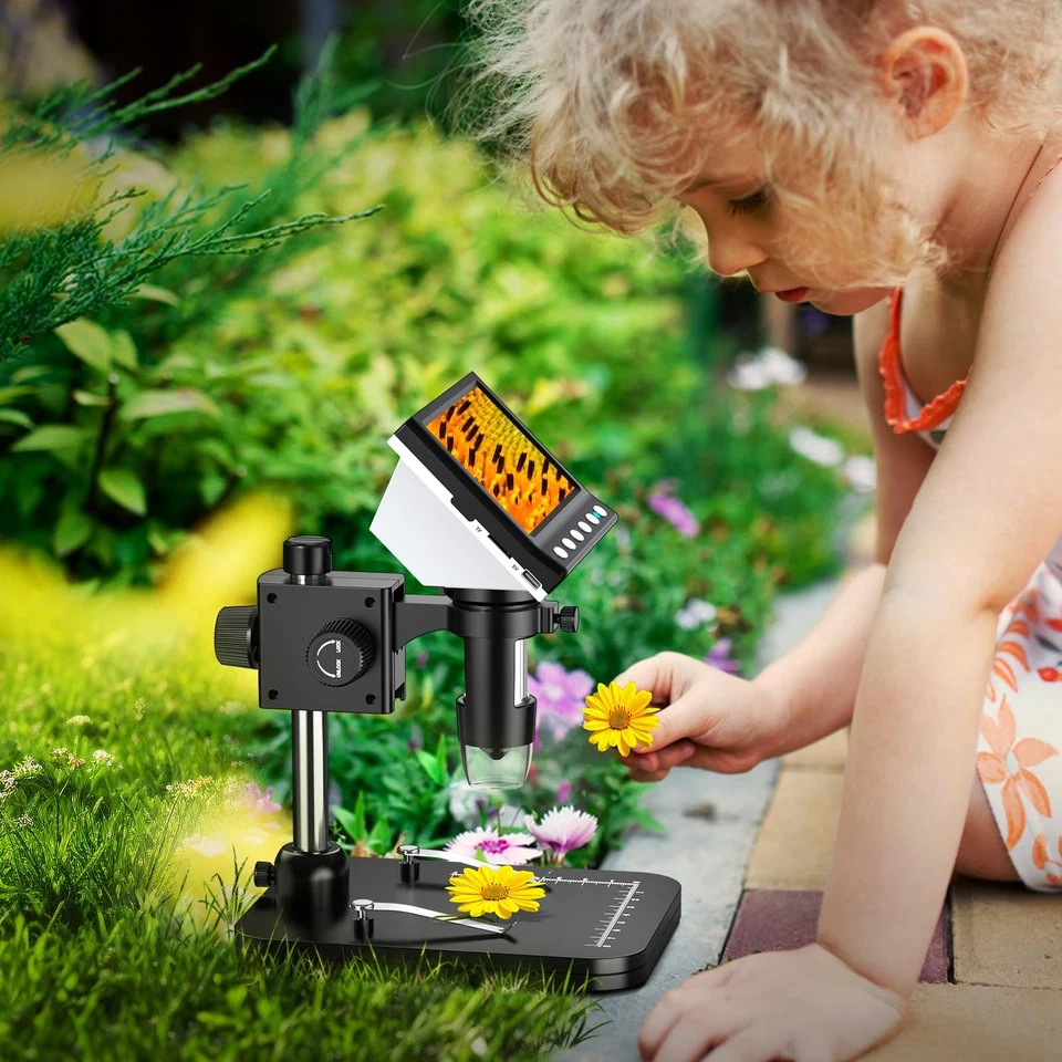 Microscopio para monedas IPS de 4,3"" 1000X aumento digital 8 LED Windows 32 GB tarjeta TF Foto 2 de 4