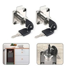 Secure Your Valuables with this 2PCS Iron Drawer Lock Set Bolt Cam Lock Design
