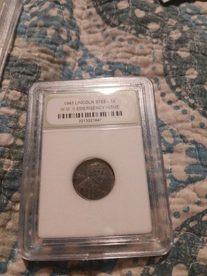 1943 Lincoln Steel 1 Cent W.W. 2 Emergency Issue