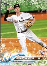 Brian Anderson 2018 Topps Holiday #HMW98 Rookie Miami Marlins