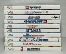 Lot of 10 Wii CASES ONLY and 8 of them with Instruction booklets NO GAME DISKS.