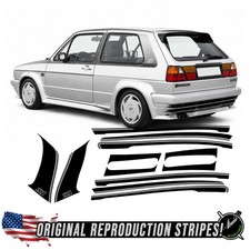 Retro X1 Classic Racing Stripes Decal Fits 1985-1991 Vw Golf Mk2 Gti