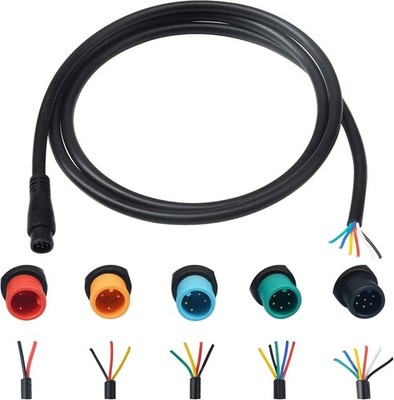 Verlängerungskabel 2Pin-6Pin Wasserdichter Stecker für E-Bike Licht Gas Ebrake