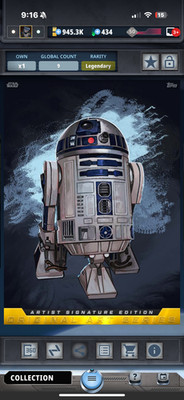 Star Wars Card Trader - Legendary Uzuri Original Art R2D2 15cc