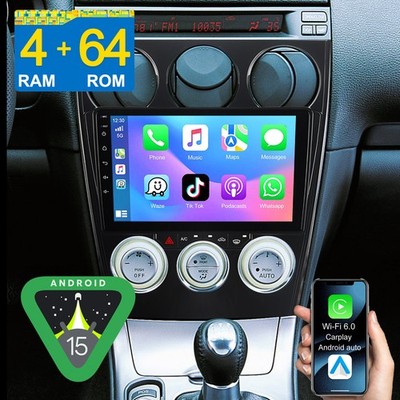 4+64GB DAB+ Autoradio Für Mazda 6 GG GY 2002-2008 GPS Android 15 WIFI BT RDS FM
