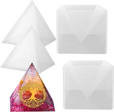 4 Pieces Super Large Pyramid Resin Mold Silicone Molds Epoxy Resin Casting Molds
