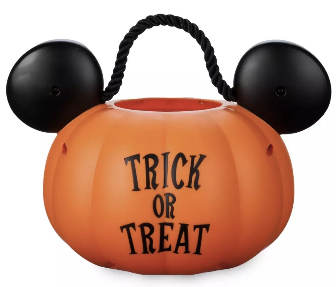 Disney Parks Mickey Pumpkin Halloween Light Up Trick or Treat Bucket ...