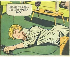 "I'll text myself back" by Dr. Shrinker, artist giclee poster prints