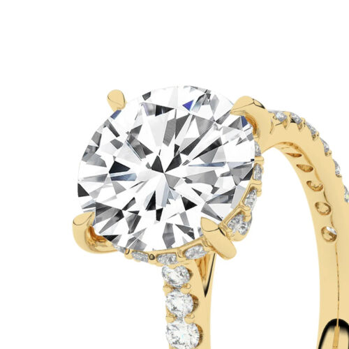 Runder Solitär Labgrown Diamant Verlobungsring 18 Karat Gelbgold 2,65 kt F VVS2 - Bild 18 von 20