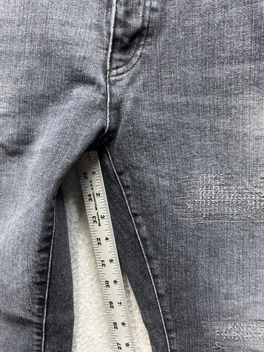 Emporio Armani Distressed Skinny Jeans Stretch Denim Black Mens Size 30x27 - Picture 11 of 16