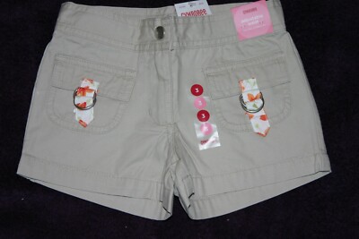 Gymboree WILDFLOWER FIELDS Shorts Utility Cargo Khaki color NWT 3 4