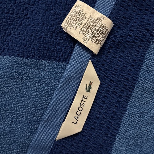 Lacoste ~ Royal Blue Bath Towel 100% Cotton 30" x 52" Big Crocodile Logo NWT - Picture 4 of 4