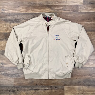 Lacoste Izod Jacket Mens Large Beige Khaki Windbreaker Bomber