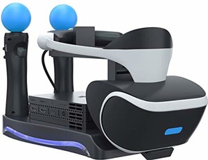 Psvr Stand Charge Showcase And Display Your Ps4 Vr Headset And Processor New Ebay