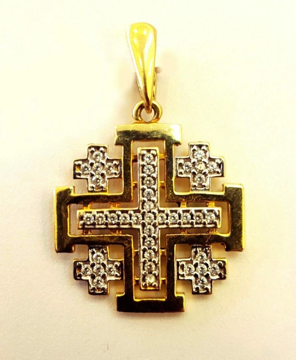 Solid gold deals crosses