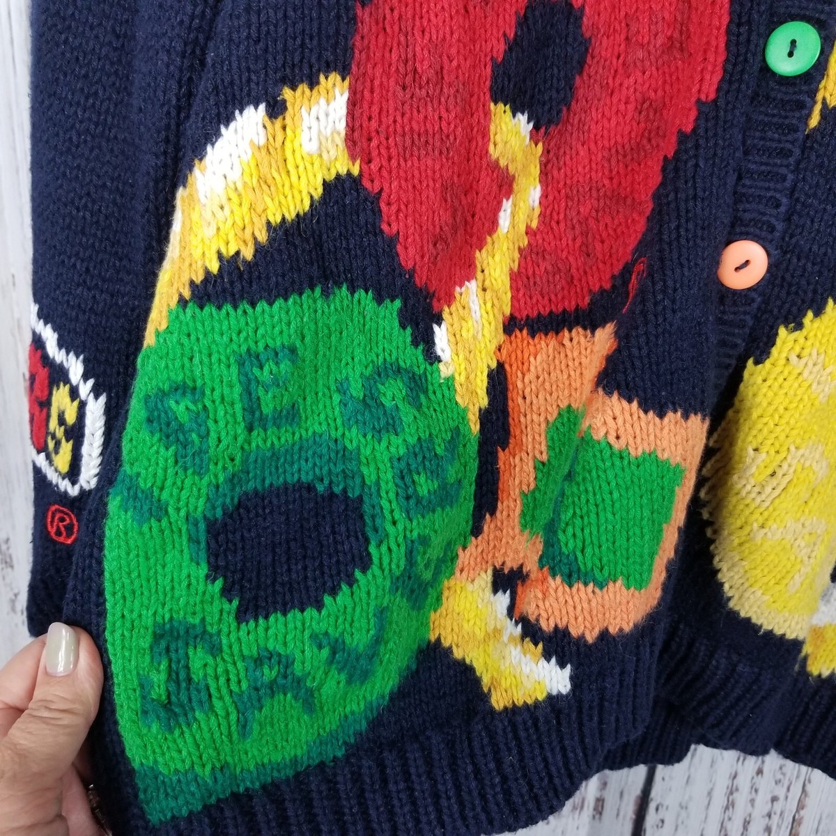 Vintage The Eagles Eye Lifesavers Candy Cardigan Sweater - Size