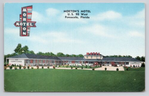 Postcard Morton's Motel Pensacola Florida