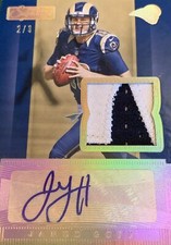 Rare 2016 Donruss Signature Series #SP-JG RPA Jared Goff RC 2/3 Gold Rookie Auto