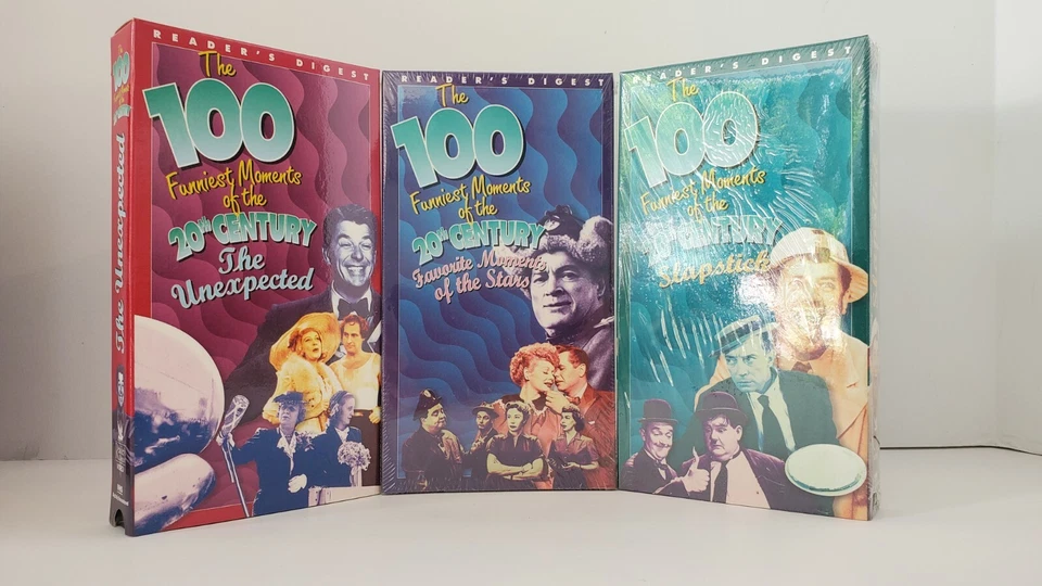 READERS DIGEST 3 VHS SET The 100 Funniest Moments of the 20th Century 2 unopened Foto 3 de 4