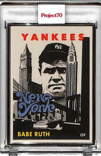 2021 TOPPS PROJECT 70 #367 BABE RUTH BY FUCCI P70 AP SILVER FRAME 51/51