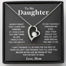 To My Daughter Necklace, Daughter Gift From Mom, Birthday Gift for Daughter