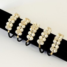 Pearl and Rhinestone Fashion Hair Ties