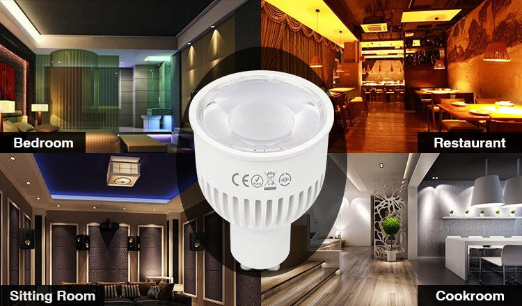 Mi·Light GU10 WiFi 4W /6W RGB+CCT LED Spotlight Multi Color+White Dimmable Bulb - Image 2 of 4