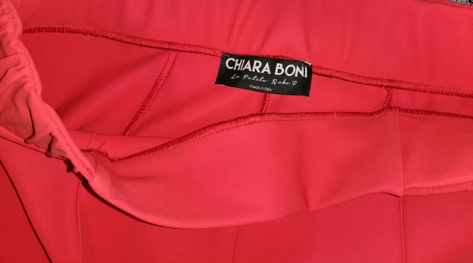 Pantalones Chiara Boni La Petite Robe lápiz labial rojo corte bota 48IT (US 12) Foto 3 de 4