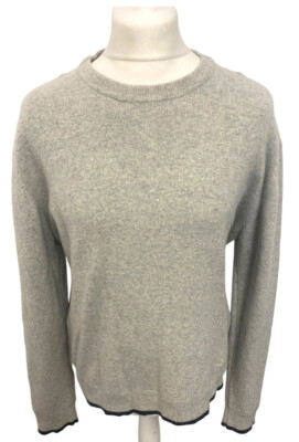 DOCKERS KHAKIS XL Pullover 71% Lammwolle Grau Langarm WARM Herren NEUWERTIG