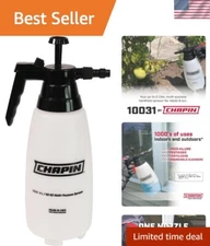 2L Multi-Purpose Garden Pump Sprayer - Translucent with Adjustable Brass Nozzle