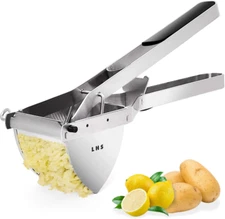 LHS Stainless Steel Potato Ricer and Masher, Heavy Duty Commercial Food Masher