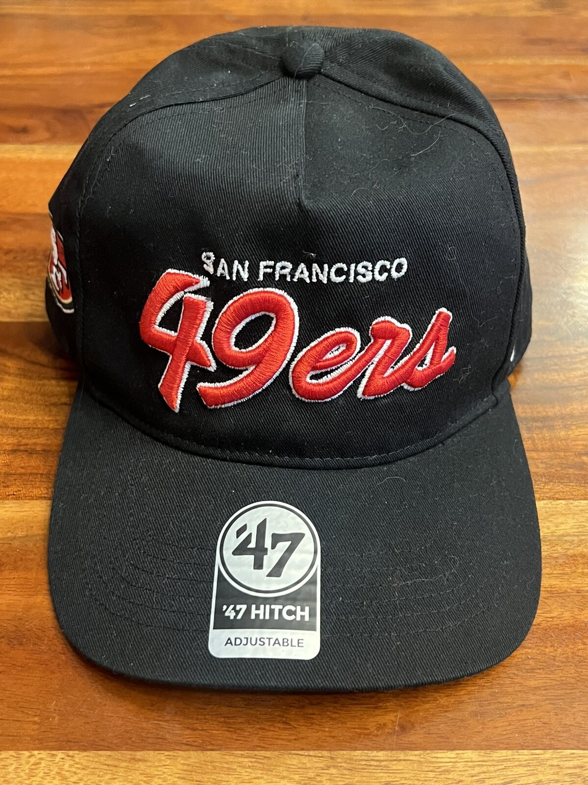'47 FORTY SEVEN San Francisco 49ers Snapback Hat Men's Adjustable Cap Black