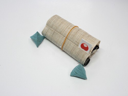 Kyoto Tapestry Wall Hanging Small Handpainted Linen Glass Wind bell Furin Summer - Picture 4 of 8