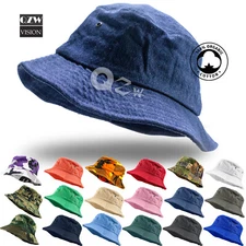 Bucket Hat Cap Cotton Fishing Boonie Brim visor Sun Safari Summer Men Camping