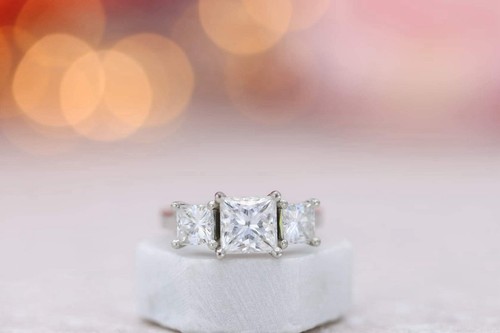 sterling silver moissanite wedding rings women