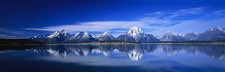 Landscape lake mountains reflection nature snowy peak Custom Gaming Mat Desk
