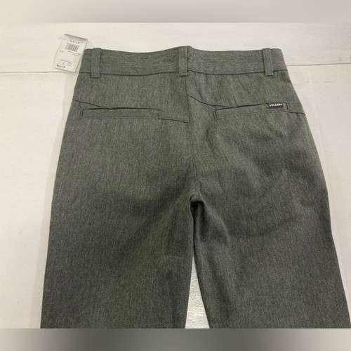 Volcom Vmonty Chino Pant Boys 27 Gray Twill Modern Fit Straight Leg Casual Dress - Picture 5 of 13