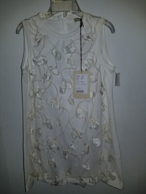 New Mimisol Made in Italy Ivory White Flowers PartyPageant Easter Dress Sz 6$199