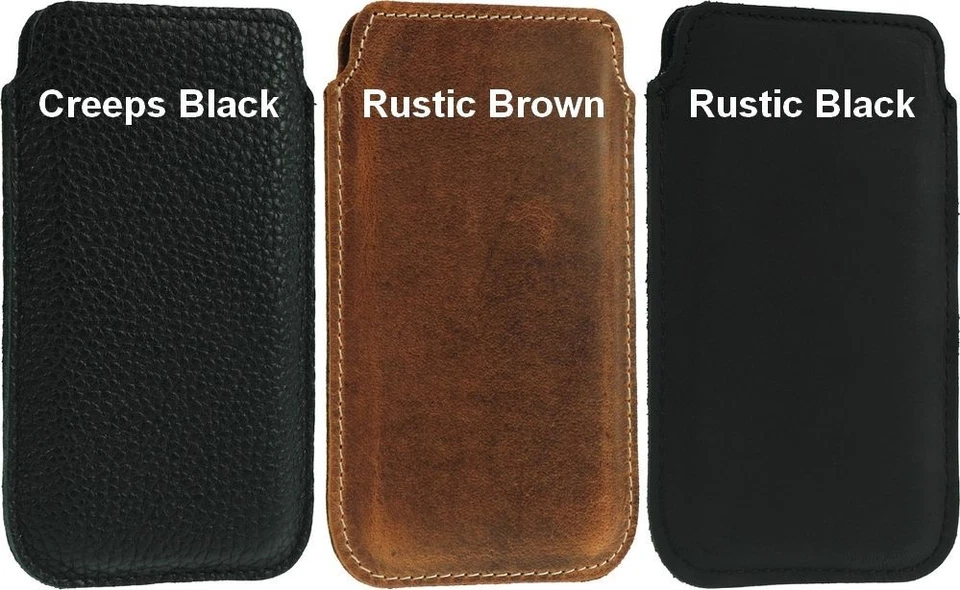 SLIM POCKET CASE COVER MADE OF GENUINE LEATHER SLEEVE POUCH FOR MOBILE PHONES - Image 2 of 4