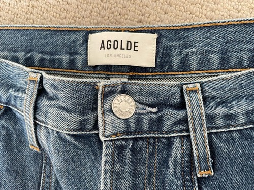 AGOLDE Cooper Straight Cargo Jeans Size 27 - Denim Regulation Blue - Picture 12 of 15