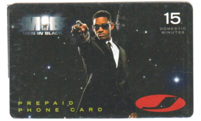 1997 MEN IN BLACK PREPAID TELEPHONE CARD WILL SMITH SEALED