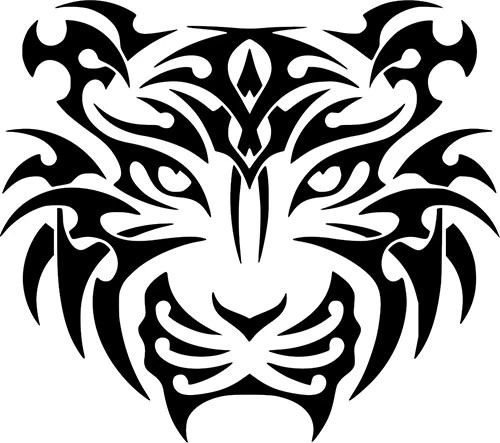 Tiger Head Tribal Tattoo Art Car Wall Laptop Bike Window Vinyl Sticker  Decal | eBay
