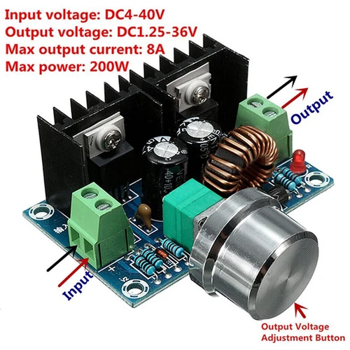 DC to DC XH-M401 Adjustable Voltage Step Down Buck Converter Module Power Supply